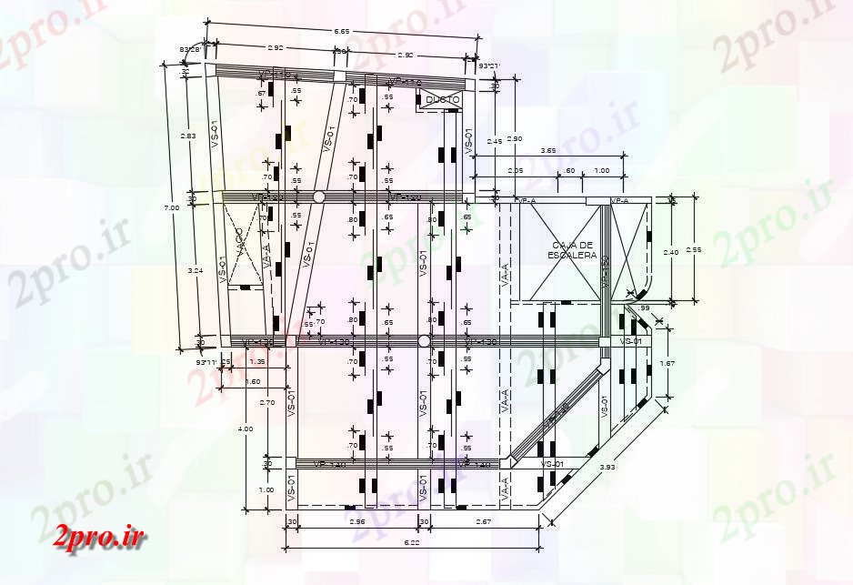 دانلود نقشه جزئیات ساختار ساختار خوابگاه طرح (کد72066)