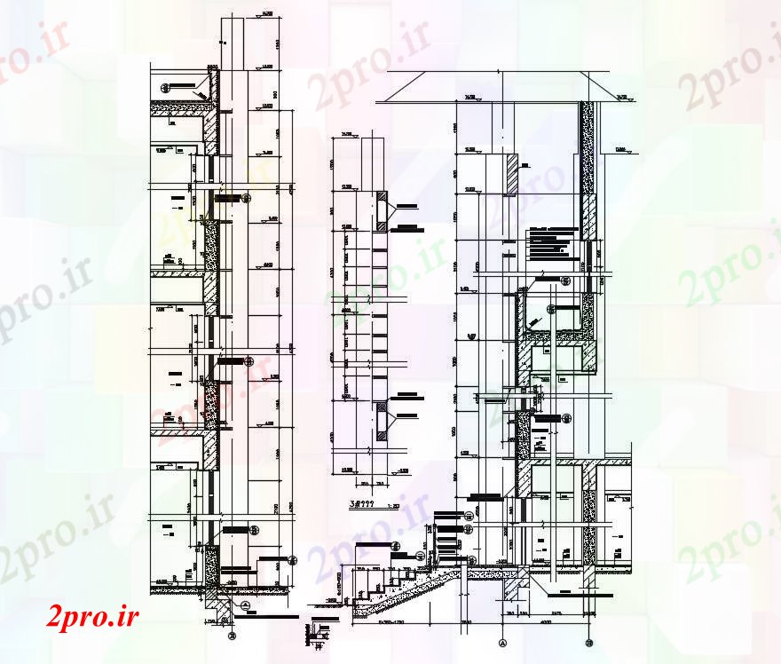 دانلود نقشه ساختمان اداری - تجاری - صنعتی ساختمان بخش  طراحی (کد72099)