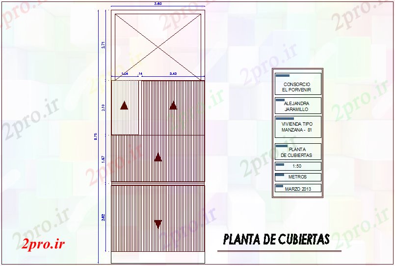 دانلود نقشه مسکونی ، ویلایی ، آپارتمان طرحی طبقه پوشش کلمبیا پروژه مسکن 3 در 6 متر (کد72148)