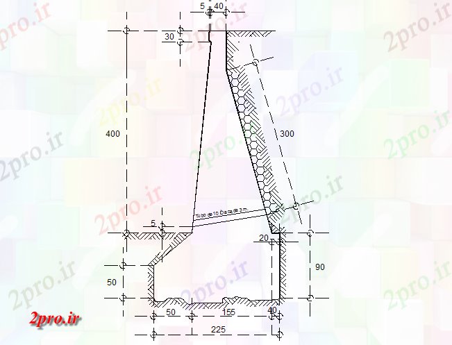 دانلود نقشه جزئیات ساخت و ساز مصالح ساختمانی camposteria دیوار جزئیات (کد72149)