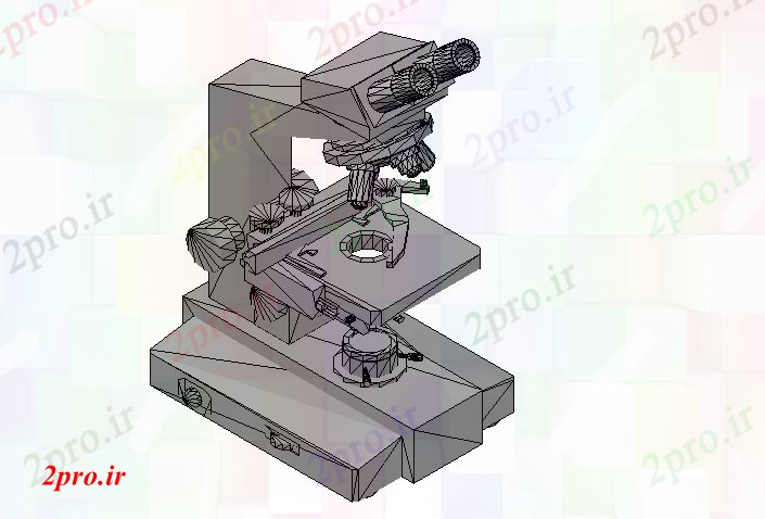 دانلود نقشه بلوک ، آرام ، نماد  جزئیات از یک میکروسکوپ (کد72234)