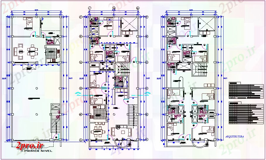 دانلود نقشه مسکونی ، ویلایی ، آپارتمان مسکن از طرحی طبقه تجاری دیدگاه معماری 8 در 20 متر (کد72253)