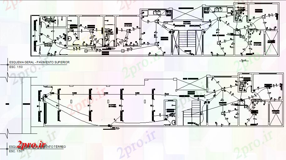 دانلود نقشه ساختمان اداری - تجاری - صنعتی پروژه ویلای مسکونی طرحی های الکتریکی جزئیات (کد72263)