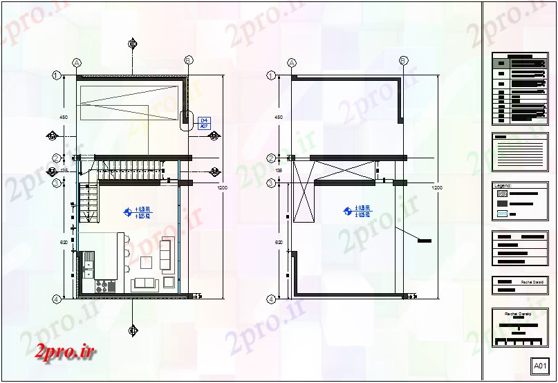 دانلود نقشه جزئیات ساختار سیستم سازه طرحی طبقه همکف واحد آپارتمان   (کد72291)