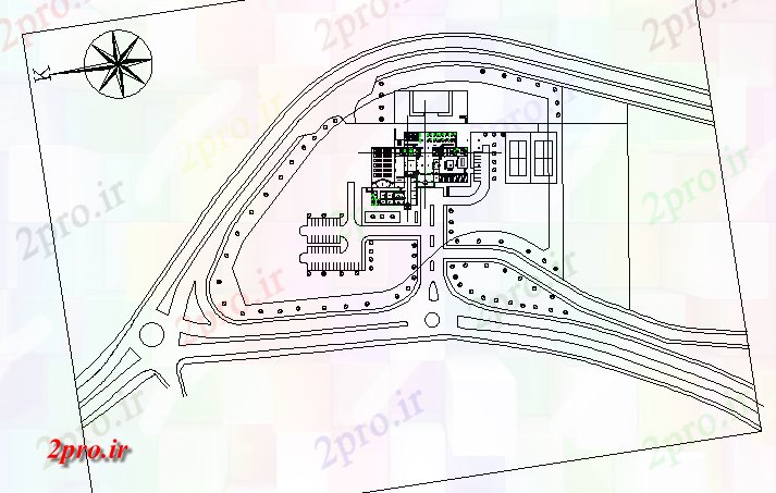 دانلود نقشه هتل - رستوران - اقامتگاه طرحی بندی طرحی هتل جزئیات 50 در 67 متر (کد72313)