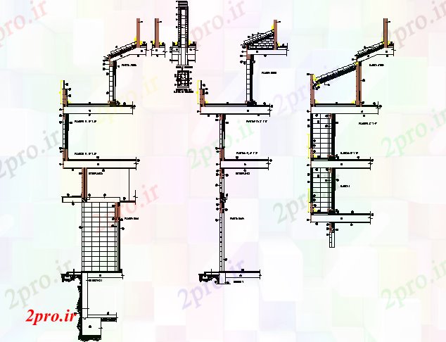 دانلود نقشه جزئیات ساخت و ساز ساختمان بخش جزئیات (کد72414)