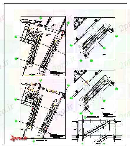 دانلود نقشه  جزئیات آسانسور و   ساختار  پله   (کد72417)