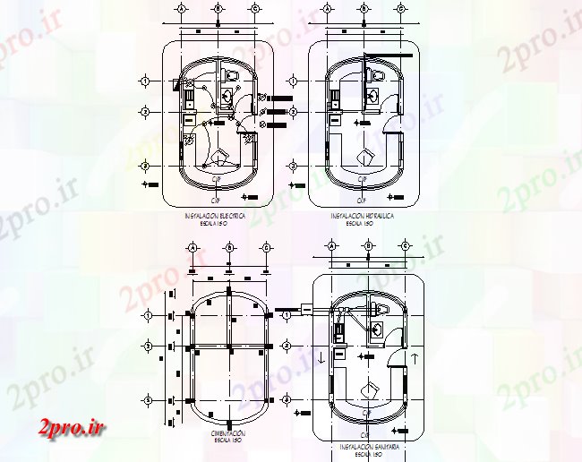 دانلود نقشه مسکونی ، ویلایی ، آپارتمان طرحی برق خانه گارد و کار طرحی جزئیات 8 در 16 متر (کد72493)