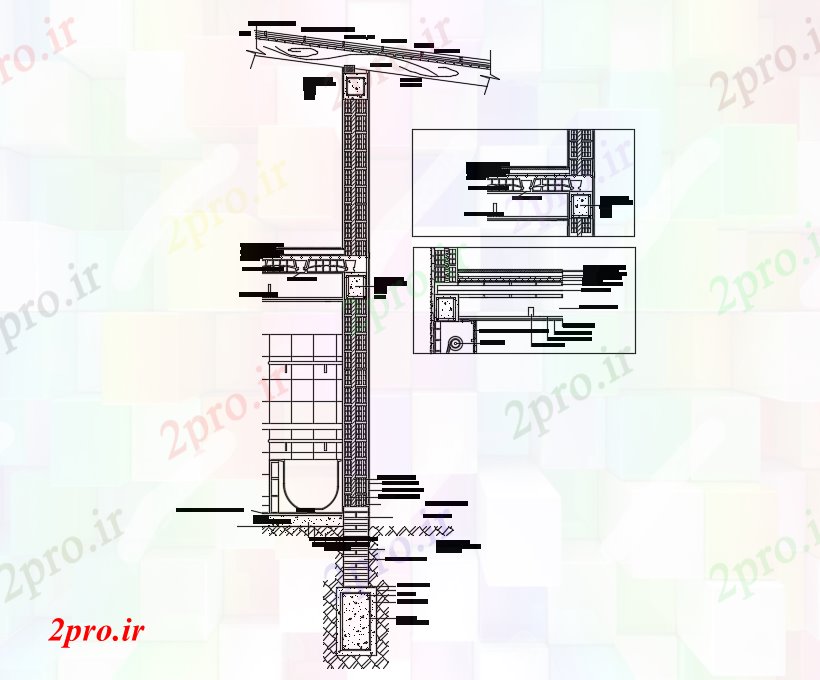 دانلود نقشه جزئیات ساخت و ساز دادگاه سیستم سنتی سازنده (کد72503)