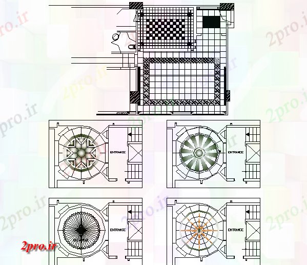 دانلود نقشه بلوک ، آرام ، نماد طرحی و نما کف جزئیات (کد72537)