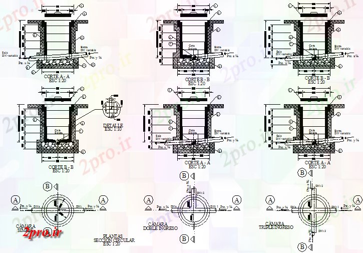 دانلود نقشه بلوک ، آرام ، نماد بازرسی جعبه کاندومینیوم جزئیات (کد72540)