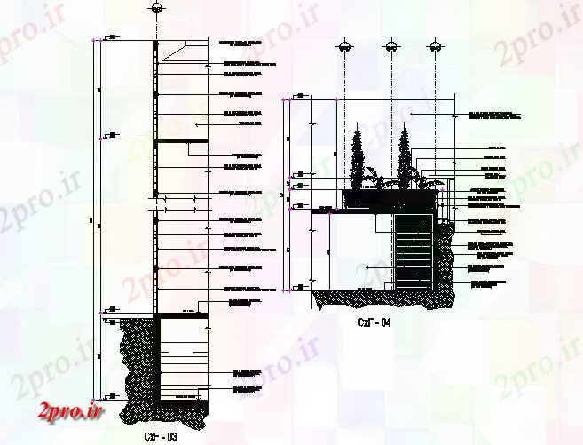 دانلود نقشه مسکونی  ، ویلایی ، آپارتمان  بخش مواد جزئیات (کد72563)