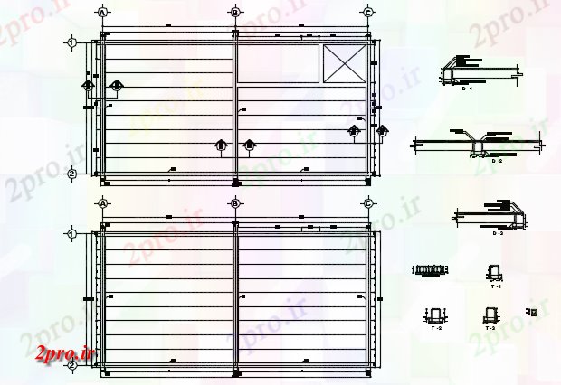 دانلود نقشه جزئیات ساخت و ساز موج نو طرحی جزئیات (کد72568)