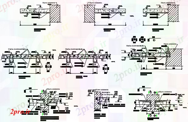 دانلود نقشه جزئیات ساخت و ساز بخش قطعات مشترک (کد72580)