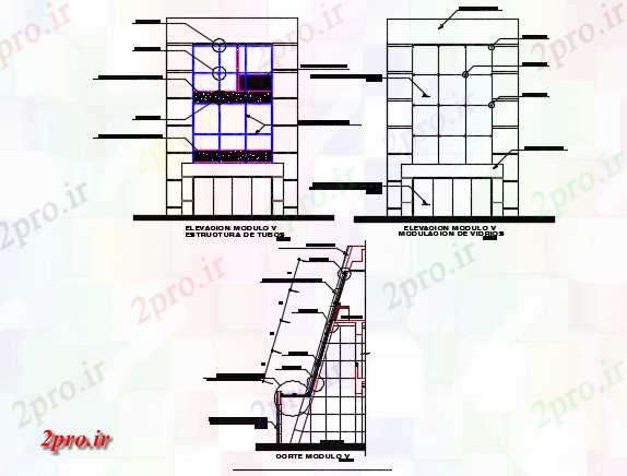 دانلود نقشه جزئیات لوله کشی لوله جزئیات ساختاری (کد72622)