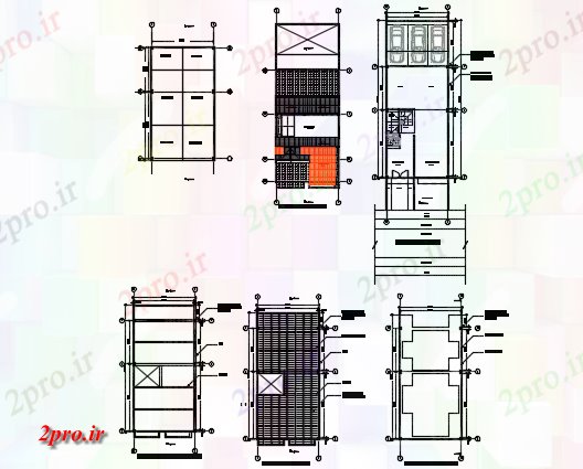 دانلود نقشه مسکونی ، ویلایی ، آپارتمان مسکن پروژه با ساختار فلزی جزئیات 7 در 12 متر (کد72667)