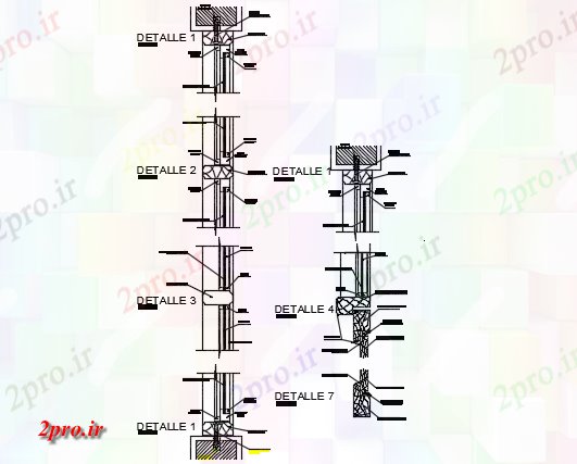 دانلود نقشه جزئیات ساخت و ساز بخش سوزن جزئیات (کد72679)