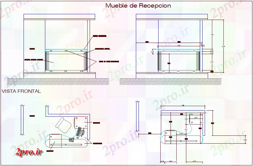 دانلود نقشه بلوک میز و صندلیپذیرش دیدگاه مبلمان میز برای مدیر منطقه 3 در 3 متر (کد72726)