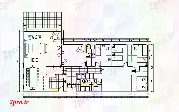 دانلود نقشه  خانه مسکونی ، ویلاکشور خانه (کد72748)