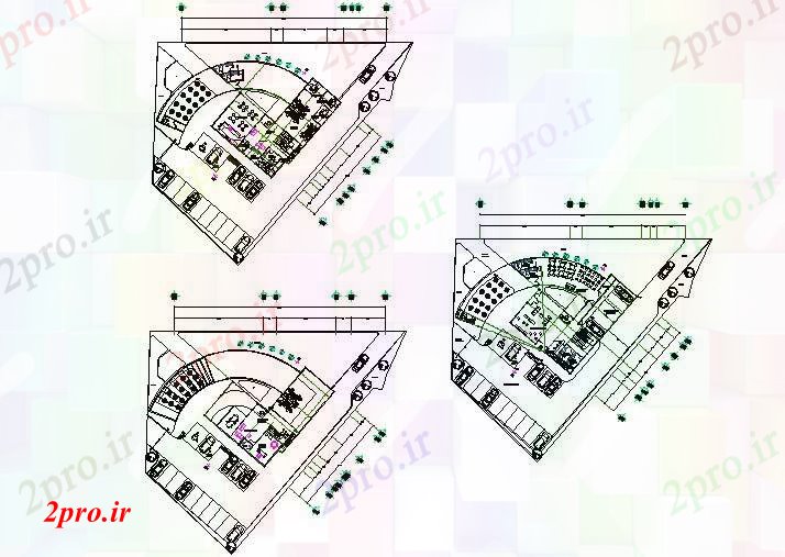 دانلود نقشه ساختمان اداری - تجاری - صنعتی دفتر مدیریت ساخت جزئیات 27 در 29 متر (کد72759)