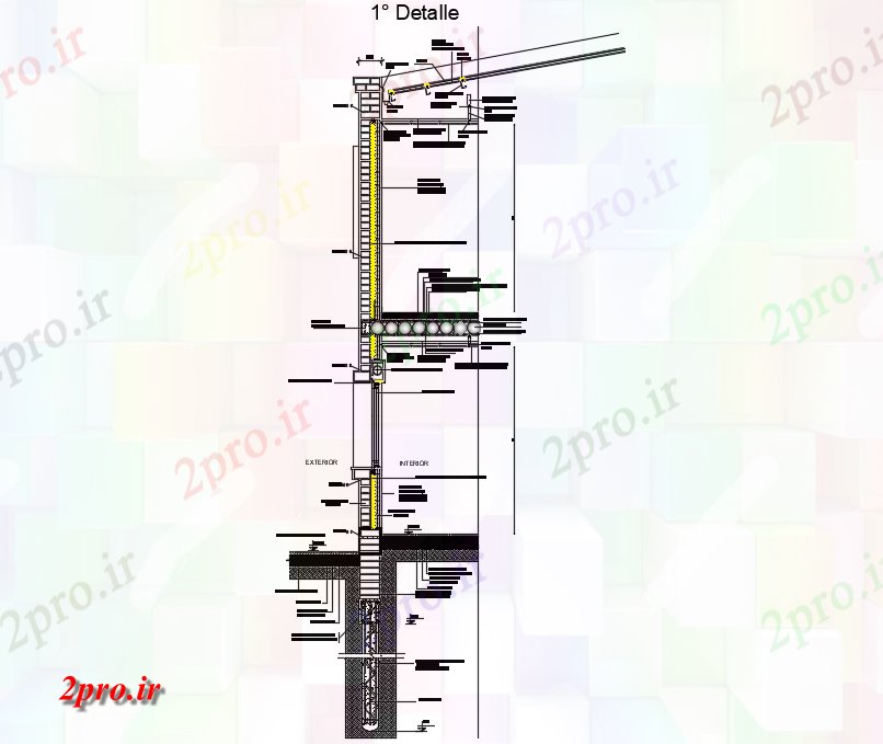 دانلود نقشه جزئیات ساختار جزئیات و فن آوری (کد72817)