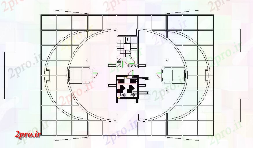 دانلود نقشه  جزئیات آسانسور و   پلات در قالب   (کد72888)
