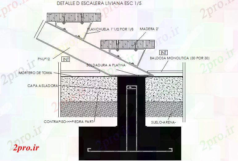 دانلود نقشه جزئیات ساخت و ساز پله برقی ESC نور جزئیات (کد72912)