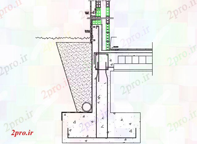 دانلود نقشه جزئیات ساخت و ساز سن لنگر نما نادرست جزئیات (کد72977)