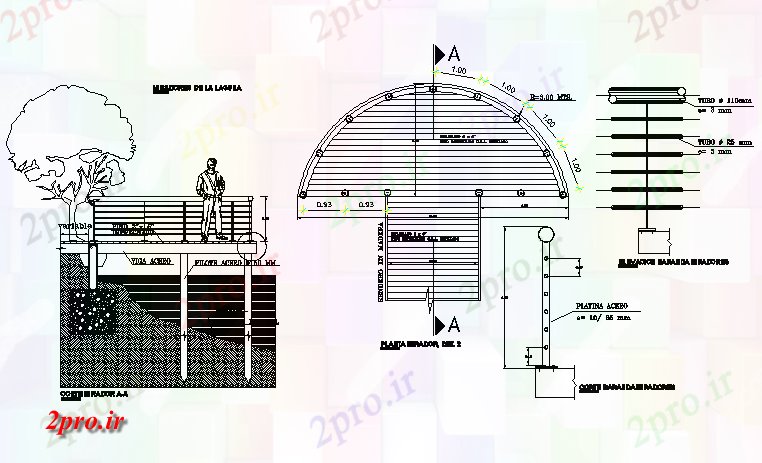 دانلود نقشه جزئیات ساخت و ساز تالاب  جزئیات بخش  (کد73003)