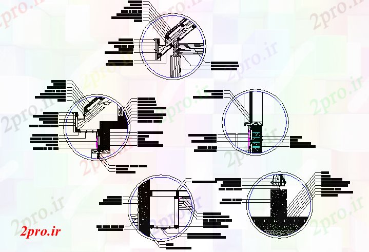 دانلود نقشه جزئیات ساخت و ساز بخش ساخت و ساز جزئیات (کد73015)