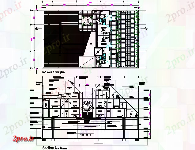 دانلود نقشه جزئیات ساخت و ساز بخش و طرحی سقف خانه جزئیات (کد73031)