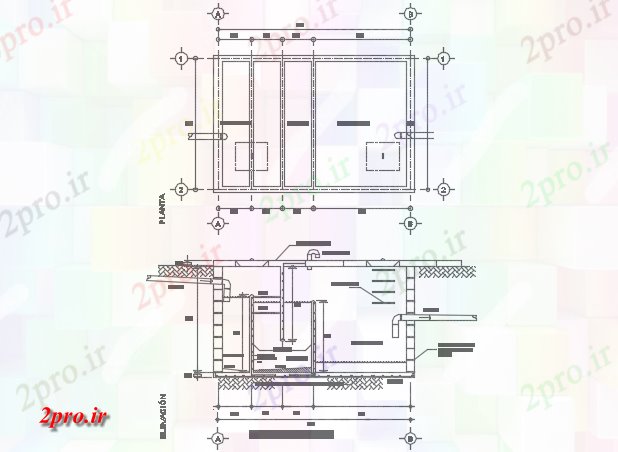 دانلود نقشه جزئیات ساخت و ساز سپتیک جزئیات قبر (کد73056)