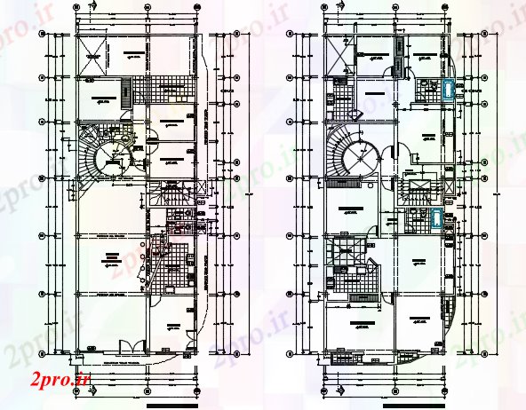 دانلود نقشه مسکونی  ، ویلایی ، آپارتمان  آپارتمان طرحی ساختمان جزئیات (کد73140)