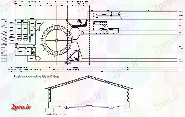 دانلود نقشه ساختمان اداری - تجاری - صنعتی دوشش طرحی اتاق و بخش جزئیات 21 در 84 متر (کد73158)