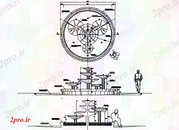 دانلود نقشه جزئیات ساخت و ساز نما و طرحی چشمه جزئیات (کد73222)