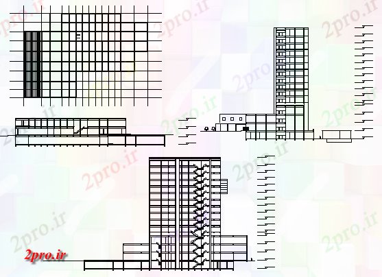 دانلود نقشه هتل - رستوران - اقامتگاه بخش هتل جزئیات 50 در 67 متر (کد73228)