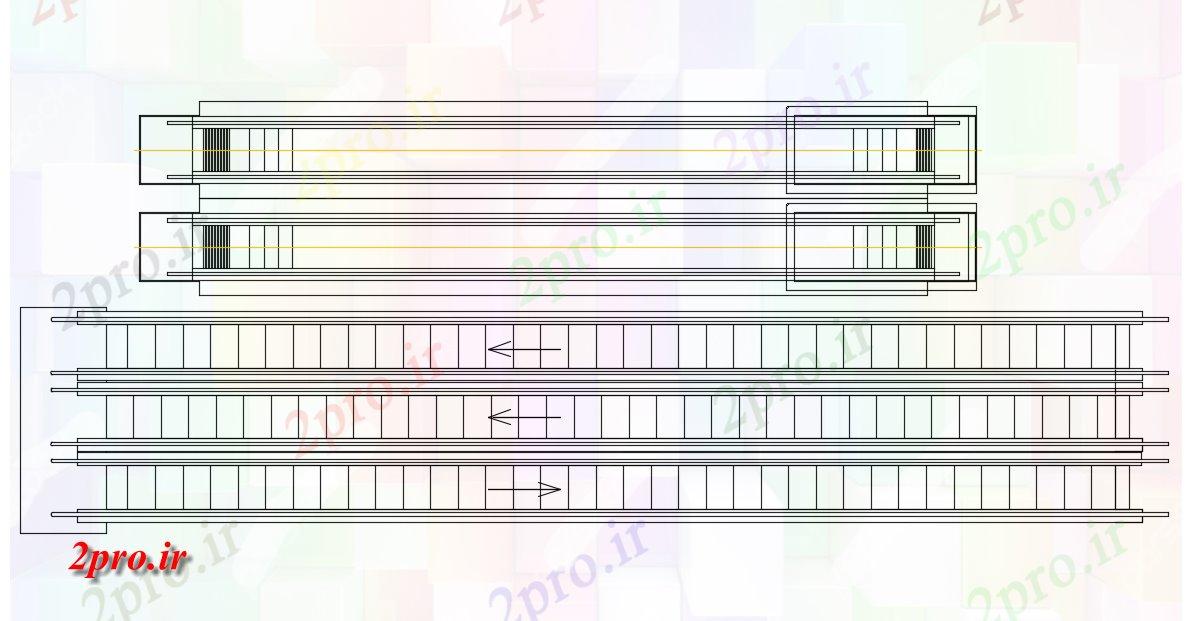 دانلود نقشه جزئیات ساختار Travelator (کد73243)