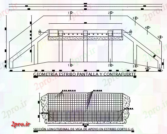 دانلود نقشه جزئیات ساخت و ساز هندسه رکاب  روی صفحه  و تحکیم طرحی جزئیات  (کد73279)