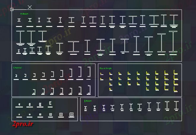 دانلود نقشه جزئیات ساختار فولاد بخش (کد73308)