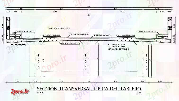 دانلود نقشه جزئیات ساخت و ساز مقطع نمونه از هیئت مدیره جزئیات (کد73323)