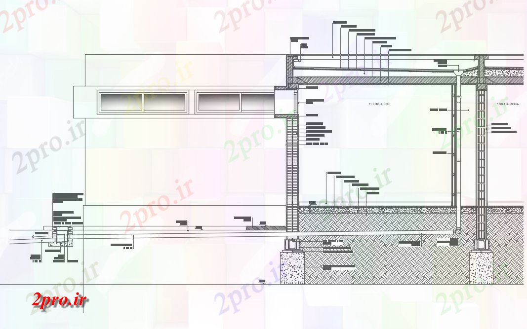 دانلود نقشه پلان مقطعی جزئیات نصب و راه اندازی (کد73366)