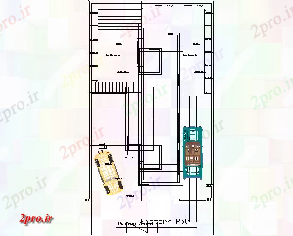 دانلود نقشه مسکونی  ، ویلایی ، آپارتمان  طرحی خانه روستایی جزئیات (کد73387)