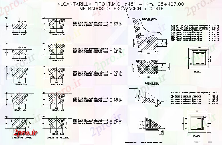 دانلود نقشه جزئیات ساخت و ساز توانبخشی مادون ساختار حمل و نقل جزئیات (کد73389)