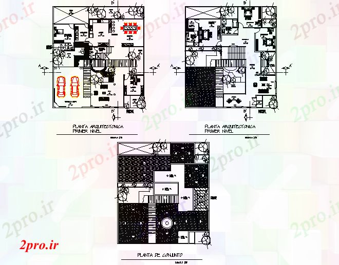 دانلود نقشه مسکونی ، ویلایی ، آپارتمان طرحی خانه عماری جزئیات 18 در 20 متر (کد73395)