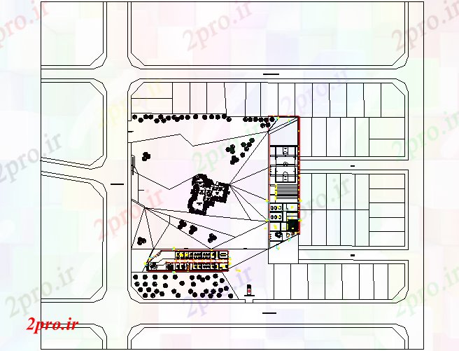 دانلود نقشه ساختمان اداری - تجاری - صنعتی مرکز اجتماعی طرحی مشارکت جزئیات 5 در 6 متر (کد73409)