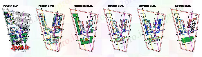 دانلود نقشه بیمارستان -  درمانگاه -  کلینیک پیشنهادی طراحی بیمارستان عمومی (کد73431)