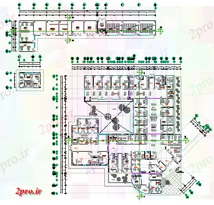 دانلود نقشه بیمارستان -  درمانگاه -  کلینیک بهداشت دفاتر مرکز طراحی (کد73461)