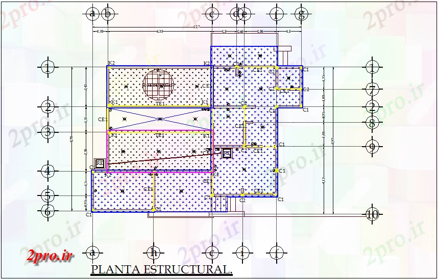 دانلود نقشه جزئیات ساختار نظر طراحی سازه کارخانه لبنی  (کد73470)