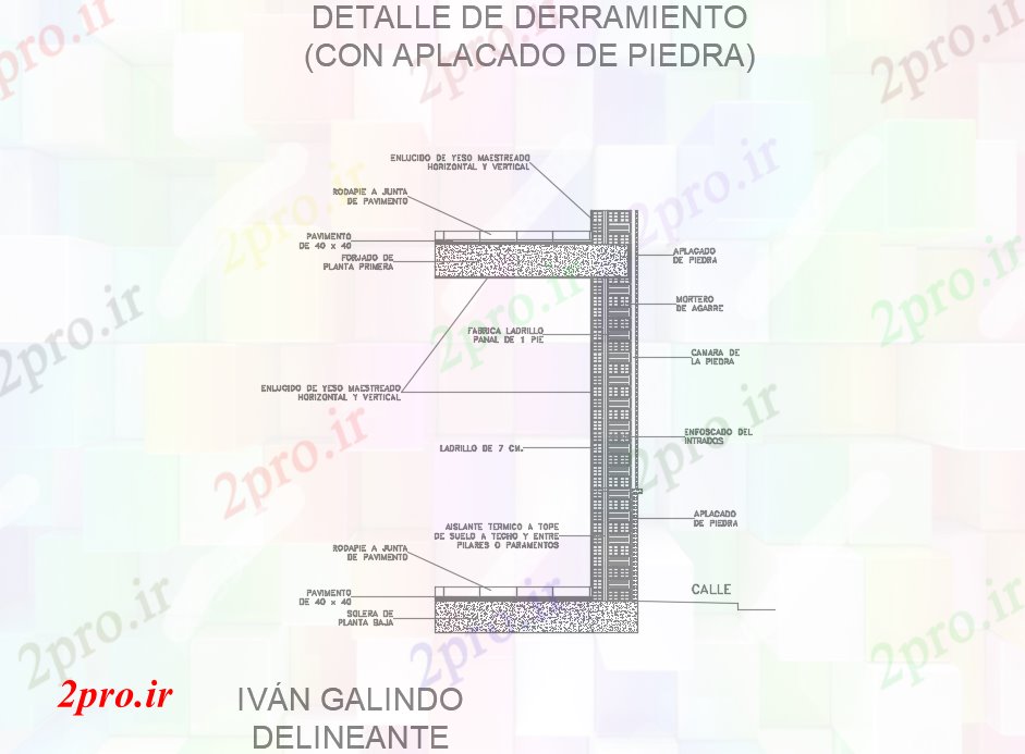 دانلود نقشه جزئیات ساختار جزئیات نزدیک از نما (کد73475)