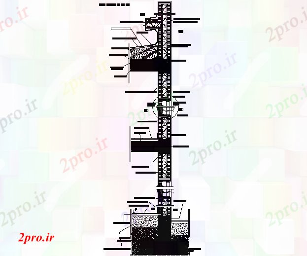 دانلود نقشه جزئیات ساخت و ساز بنیاد ساخت و ساز به دال طرحی جزئیات (کد73496)